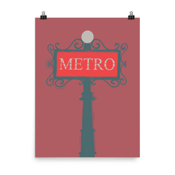 Metro Sign in Paris | Giclée Print - Poster from Ainsi Hardi Paris France