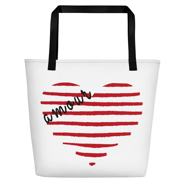 Striped heart | Tote bag - Tote bag from Ainsi Hardi Paris France
