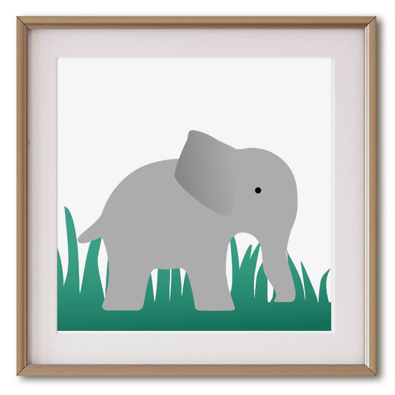 Little Grey Elephant  | Giclée Print - Poster from Ainsi Hardi Paris France
