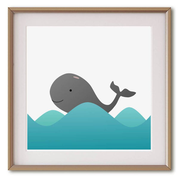 Little Grey Whale | Giclée Print - Poster from Ainsi Hardi Paris France