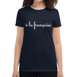 A la Française | Women's short sleeve Navy t-shirt - Women's T-shirt from Ainsi Hardi Paris France