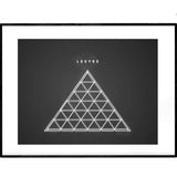 Louvre Museum | Black and White Line Giclée Print - Poster from Ainsi Hardi Paris France