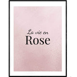 La Vie en Rose Pink | Typography Art Poster - Poster from Ainsi Hardi Paris France