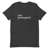 Oui Pourquoi | Men's Short-Sleeve Grey T-Shirt - Men's T-Shirt from Ainsi Hardi Paris France