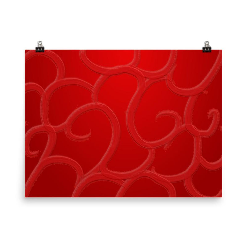 Blood Red Abstract Print | Giclée Art Poster - Poster from Ainsi Hardi Paris France