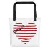 Striped heart | Tote bag - Tote bag from Ainsi Hardi Paris France