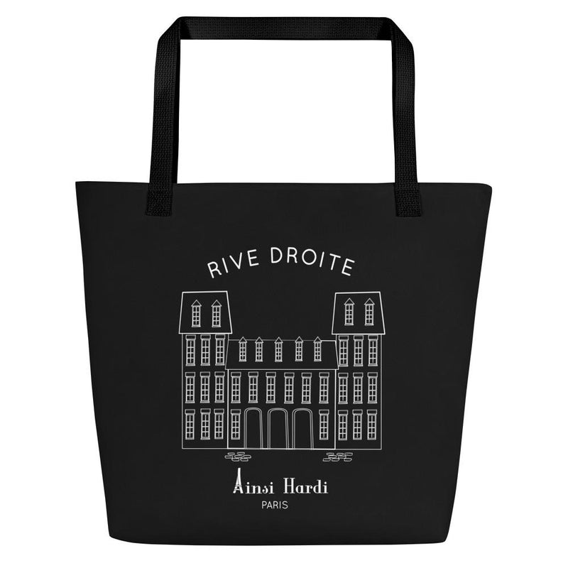 Paris Rive Droite Black | Tote bag - Tote bag from Ainsi Hardi Paris France
