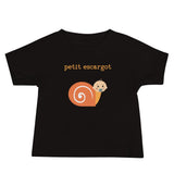Petit Escargot Children’s Black T-shirt - Children's T-Shirt from Ainsi Hardi Paris France
