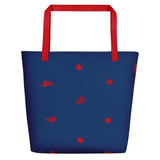 Émilie Red and Blue | Tote Bag - Tote bag from Ainsi Hardi Paris France
