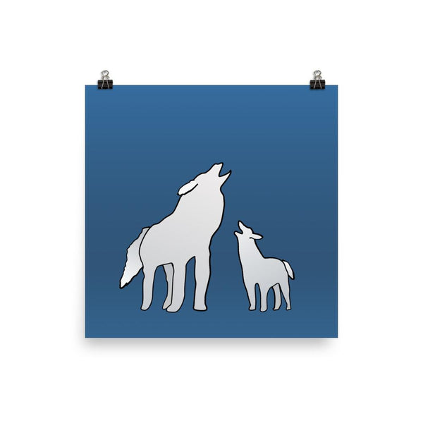 Wolf Pack | Parent and Child Giclée Print - Poster from Ainsi Hardi Paris France