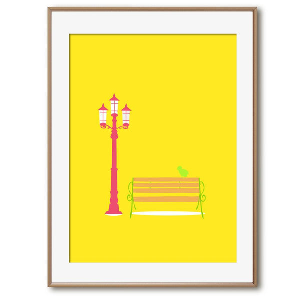 A Streetlamp in Sunshine | Giclée Print - Poster from Ainsi Hardi Paris France